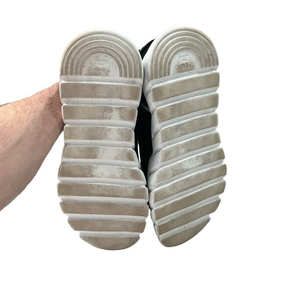 Fendi Men’s Neoprene Printed Blue/White/Silver Slip-On Sneakers - Picture 8 of 10